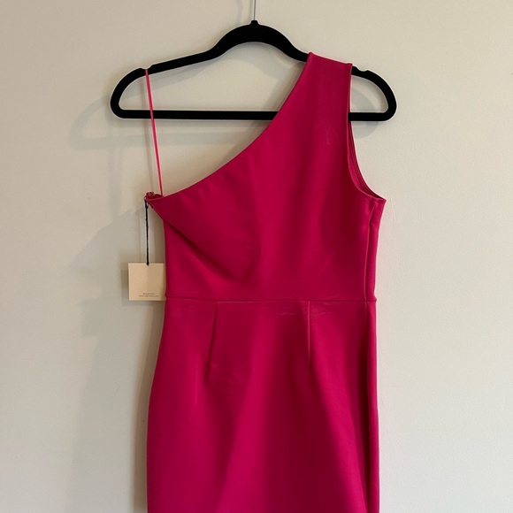 Superdown Pink One-Shoulder Cocktail Dress - Picture 4 of 4